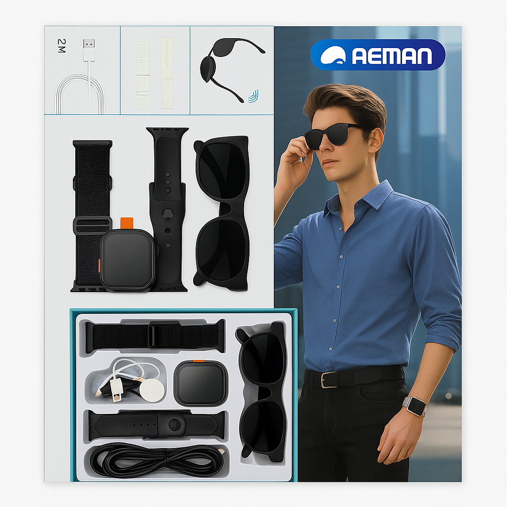 RM43 Smart Combo Kit – Watch + Sunglasses + Accessories