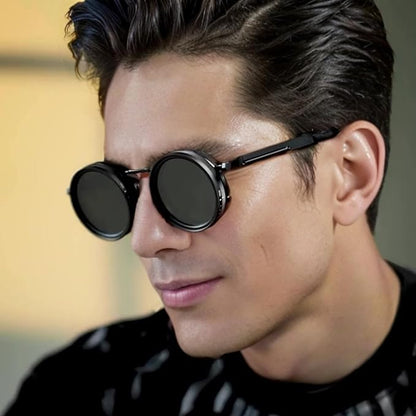 Adjustable Vision Glasses – Classic Round Transparent Lens Eyewear | نظارات رؤية قابلة للتعديل - عدسات شفافة دائرية كلاسيكية