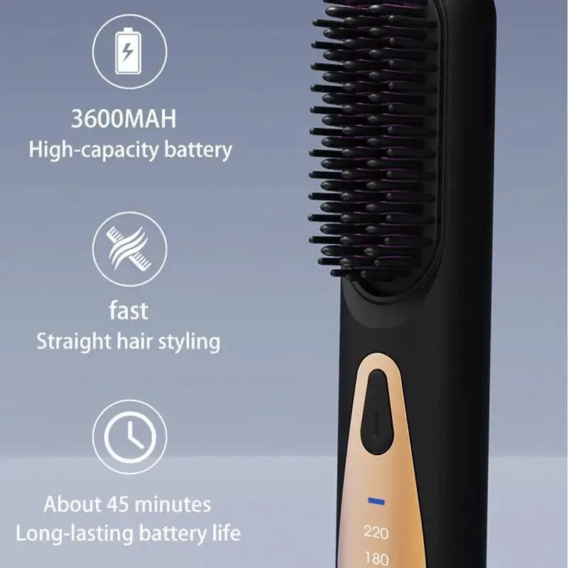 SmartHeat 2-in-1 Hair Straightener Brush
