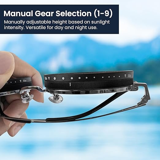 Adjustable Vision Glasses – Classic Round Transparent Lens Eyewear | نظارات رؤية قابلة للتعديل - عدسات شفافة دائرية كلاسيكية