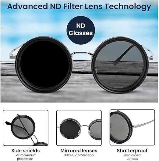 Adjustable Vision Glasses – Classic Round Transparent Lens Eyewear | نظارات رؤية قابلة للتعديل - عدسات شفافة دائرية كلاسيكية