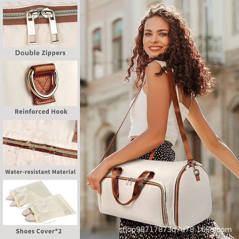 3-in-1 Waterproof Travel Duffel Bag – Large 50L Convertible Garment & Shoe Organizer | حقيبة سفر متعددة الاستخدامات 3 في 1 مقاومة للماء