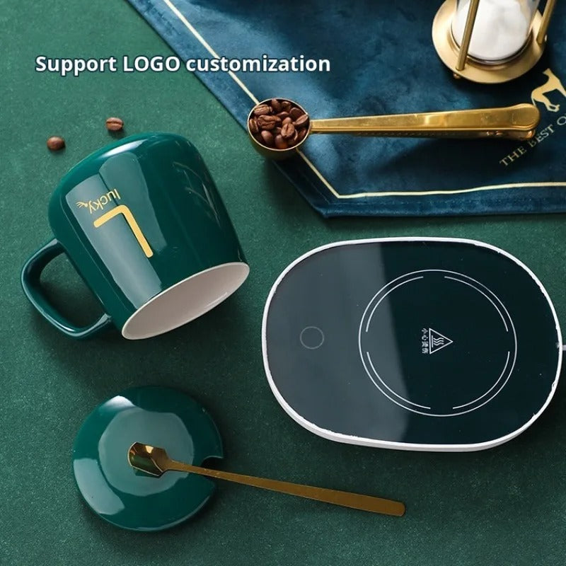 Electric Coffee Mug Warmer – Smart Cup Heating Plate for Home & Office | سخان فنجان القهوة الكهربائي – قاعدة تسخين ذكية للاستخدام المنزلي والمكتبي